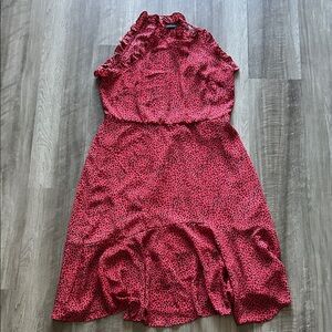 Who What Wear Pink Animal Print Blouse